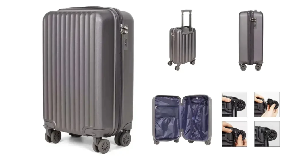 Mala de Bordo em ABS com 4 Rodas 360 Roncalli Manaus (Grafite)