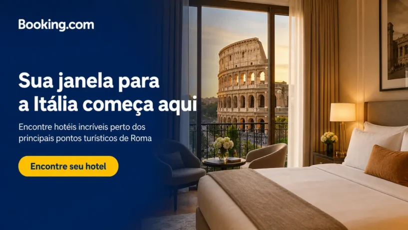 Banner Booking.com - Sua janela para a Itália comoeça aqui.